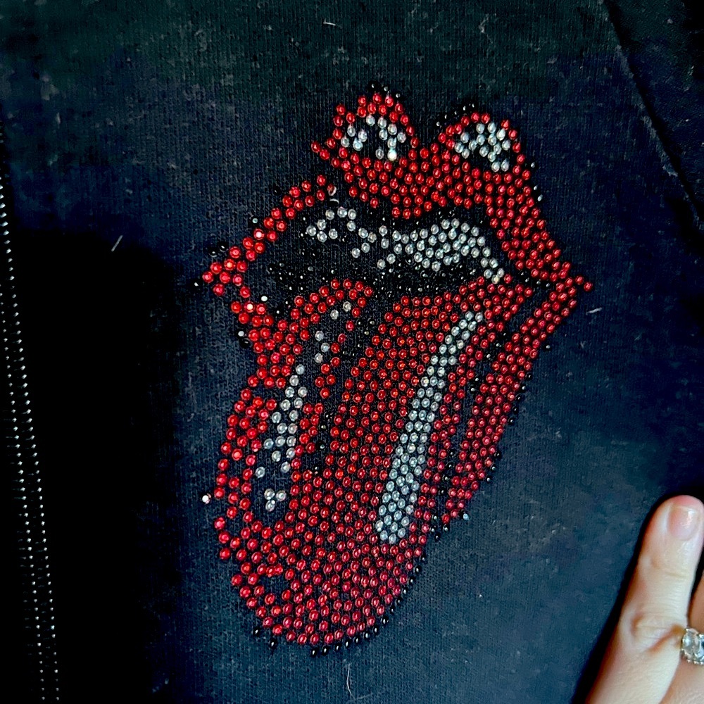 Rolling Stones Hoodie, Rhinestones